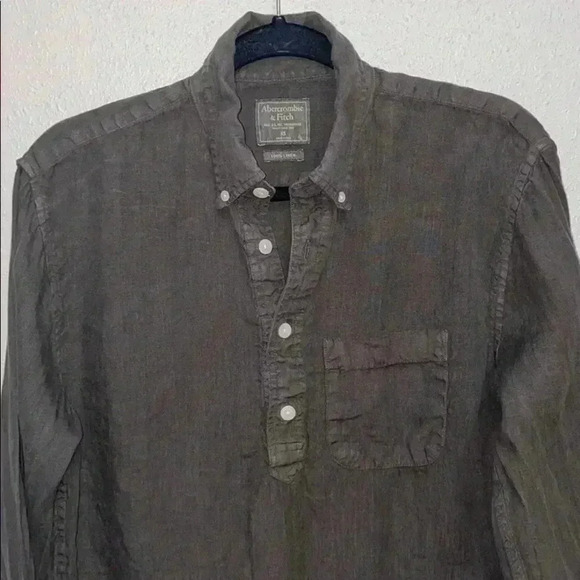 🛍3 for $20 ABERCROMBIE & FITCH Linen Shirt - Picture 2 of 4